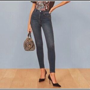 Reformation Harper High Rise Skinny Jeans in Neris Wash Great Condition